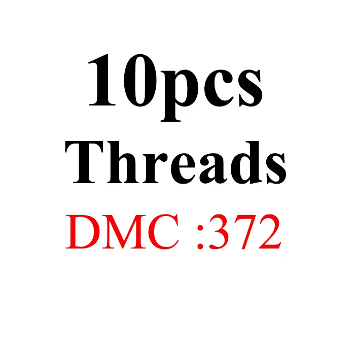 Снеговик, рукоделие вышивка 1,2 м разноцветная опция DMC340-433 10 шт./партия вышивка крестиком хлопковое шитье, моток пряжи вышивка нить - Цвет: 1.2mthread-DMC372