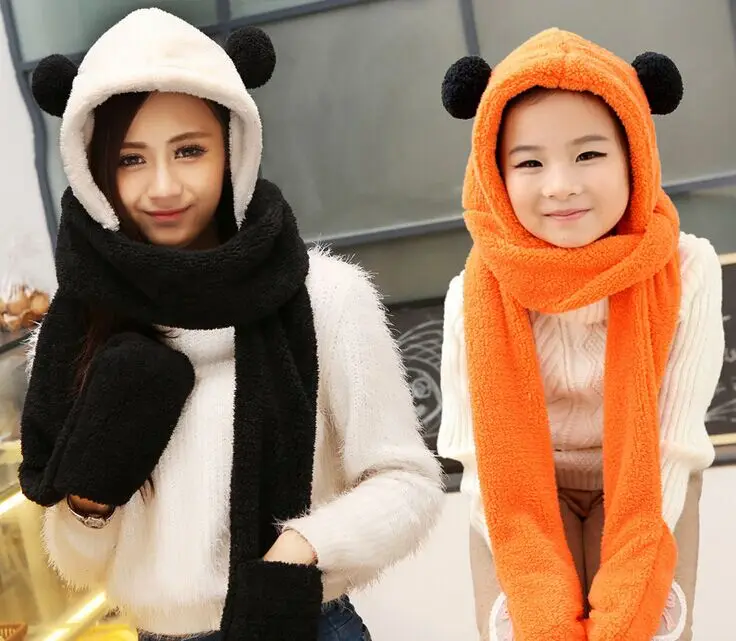 RUNMEIFA зимняя теплая детская толстовка с капюшоном Перчатки Карман Наушник Шапка