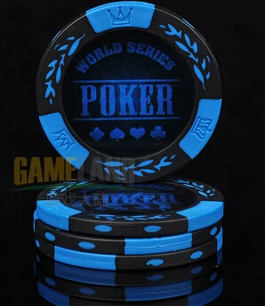 Blue 10 pcs Супер дело! 14г фишки для покер 40*3.4мм Предназначен для русский казино- микросхем покера фишки- набор для покера нет деноминация - Цвет: Blue 10 pcs