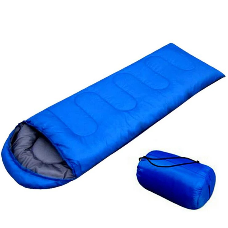 blue WEST BIKING, мини спальный мешок для кемпинга, 180*75 см, хлопковые спальные мешки+ компрессионный мешок, водонепроницаемый портативный спальный мешок - Цвет: blue