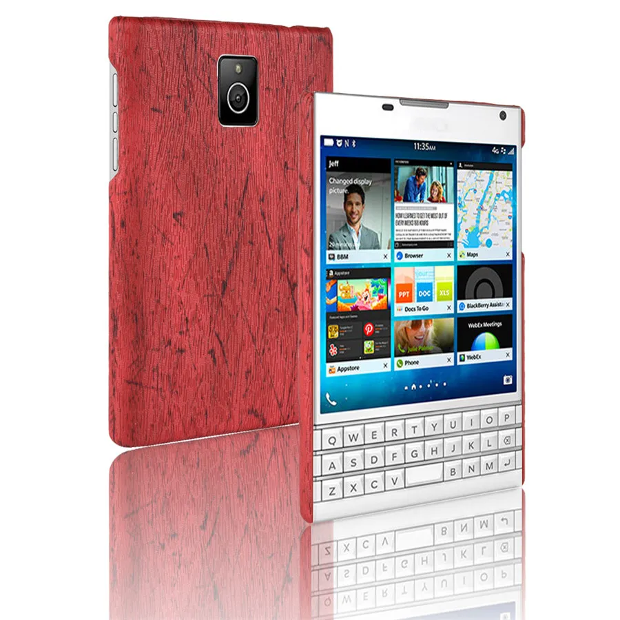 HOTSWEI для BlackBerry Passport Q30 чехол Ретро деревянная кожа дизайнерский пластиковый