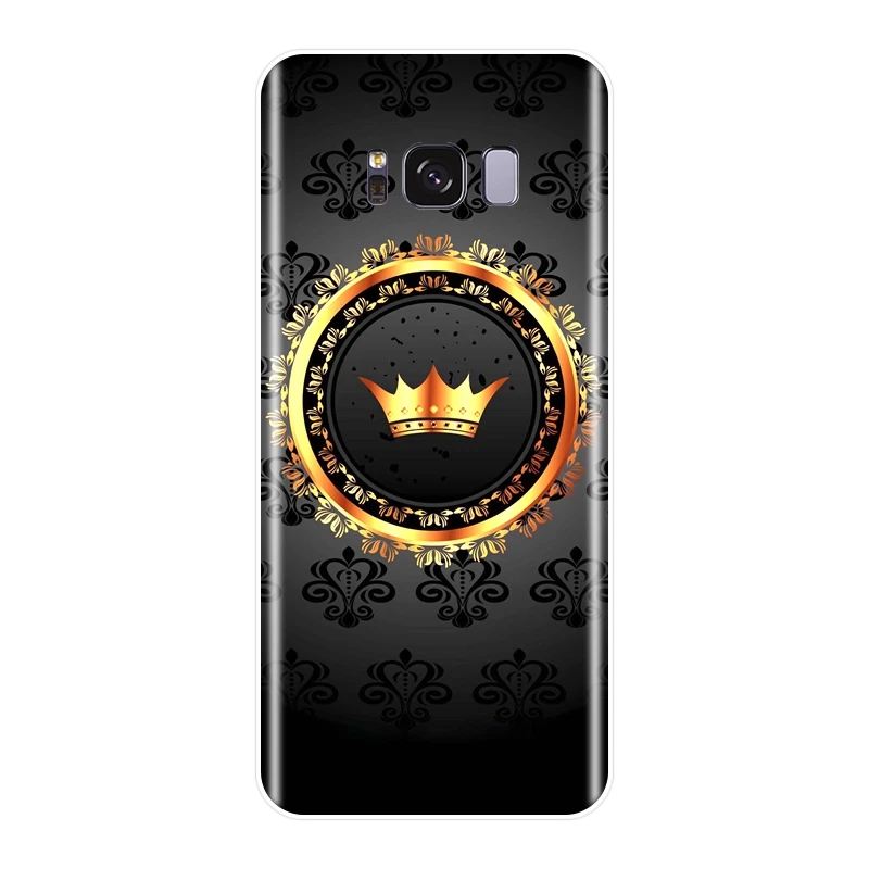 Чехол для телефона Samsung Galaxy Note 4 5 8 9 King и Queen Мягкая силиконовая задняя крышка S5 S6 S7