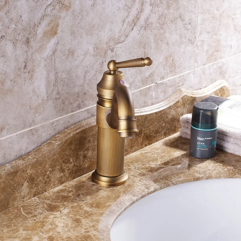 Европейские антикварные смесители для кухни латунный матовый золотой кран