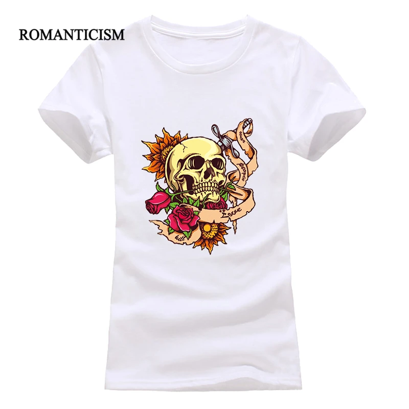 EXPERTEE 2017 Футболка с принтом черепа женская летняя футболка коротким рукавом