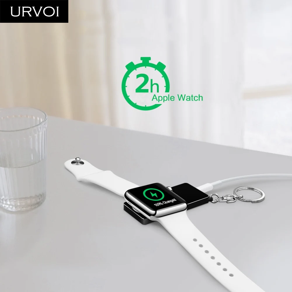 URVOI зарядное устройство для подставка для Apple Watch series 4 3 2 1 Портативная зарядка Беспроводная умная Удобная Магнитная подставка для ремонта кольцо легко носить с собой