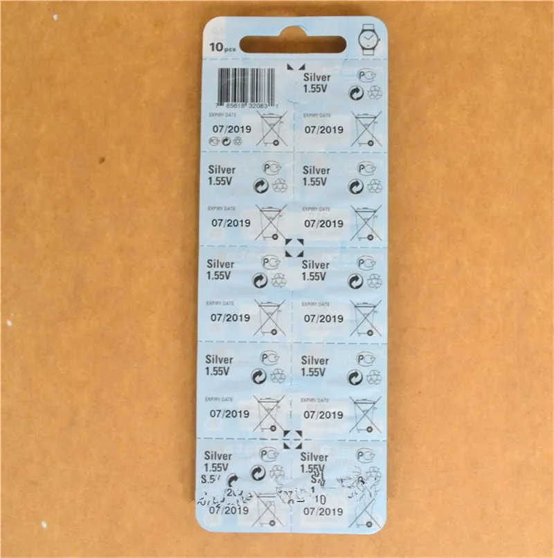 10 шт./лот, розничная, бренд Renata, долговечный 319 SR527SW SR527 V319, часы, батарейка, кнопка, монета, ячейка, швейцарское производство