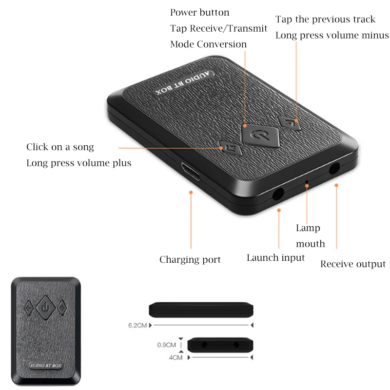 JINSERTA Bluetooth 4,2 аудио приемник 2-в-1 Bluetooth передатчик 3,5 мм стерео Музыка адаптер для колонки наушники компьютеры