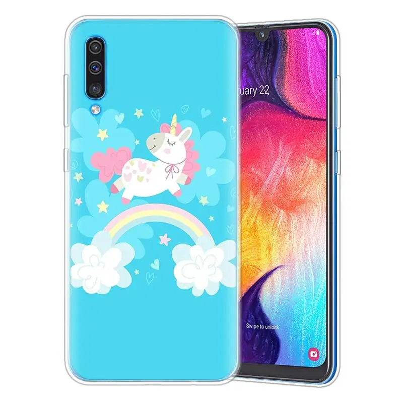 09 Мой Единорог для девочек чехол для samsung A50 A70 A60 A40 A30 A20 A20e A10 M30 M20 M10 A7 A9 силикона ТПУ с рисунком Роскошный телефон чехол Coque - Цвет: 09