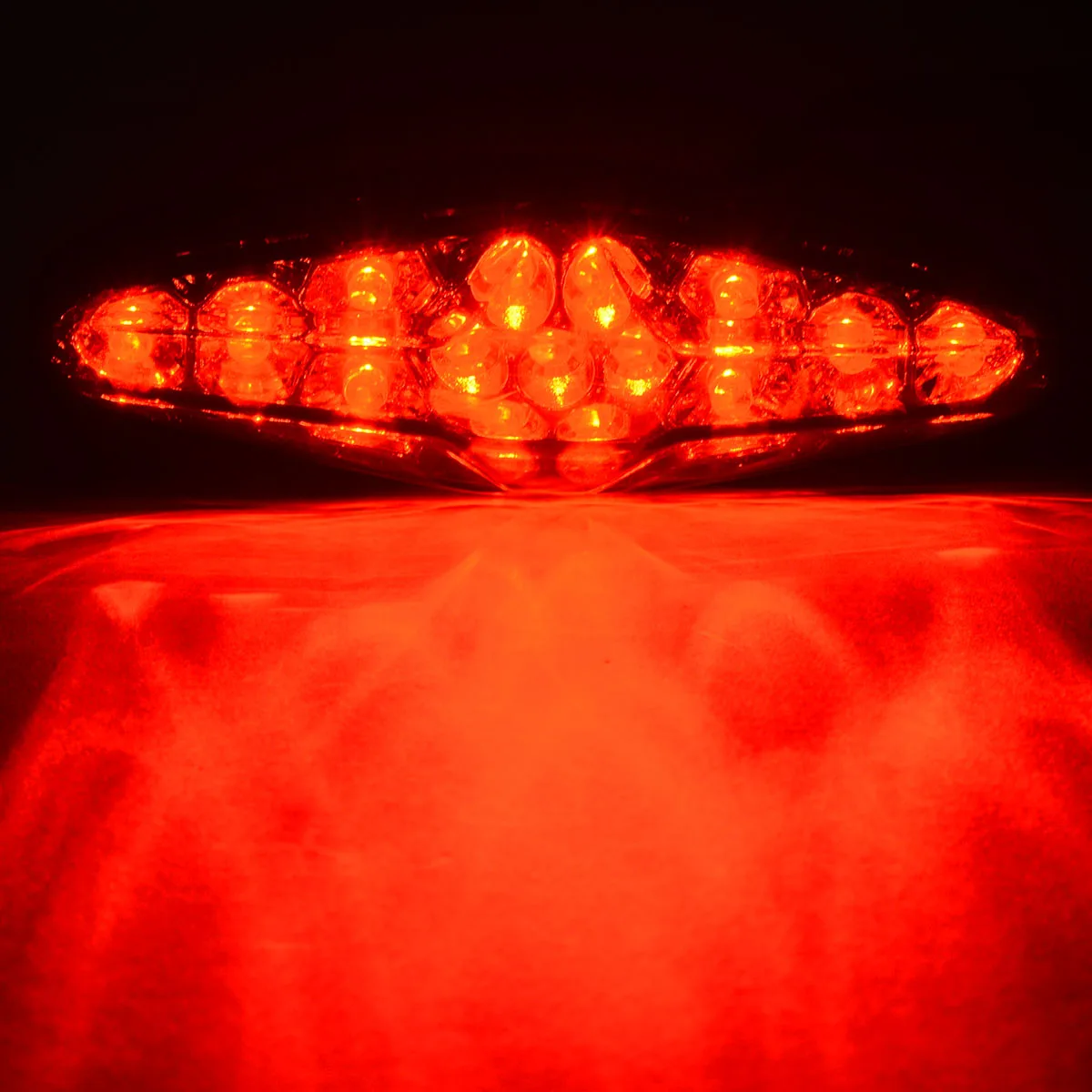 

For ATV Scooter Bike 1pc ABS Plastic Motorcycle Rear Light Bright Red Brake Stop Running Tail Lights Mayitr