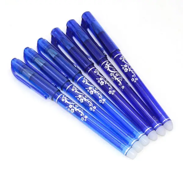 6 pcs blue Стираемая гелевая ручка Boligrafo Borrable Uitwisbare ручка Stylo Effacable Penne Cancellabili ластик Penna Gelpen silebilir Kalem - Цвет: 6 pcs blue