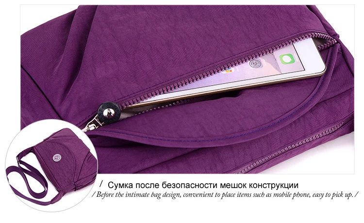 Сумки на плечо Bolsos водонепроницаемые женские сумки высокого качества нейлоновые Многослойные женские сумки ZK1603