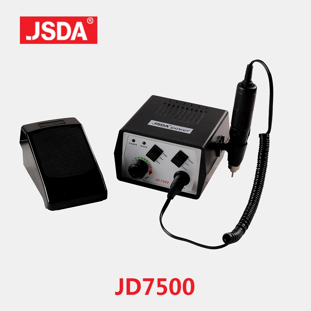 Real JSDA JD7500 35000rpm Professional Manicure Pedicure Machine Electric Nail Drills Dental Denture Tools Nails Art Equipment