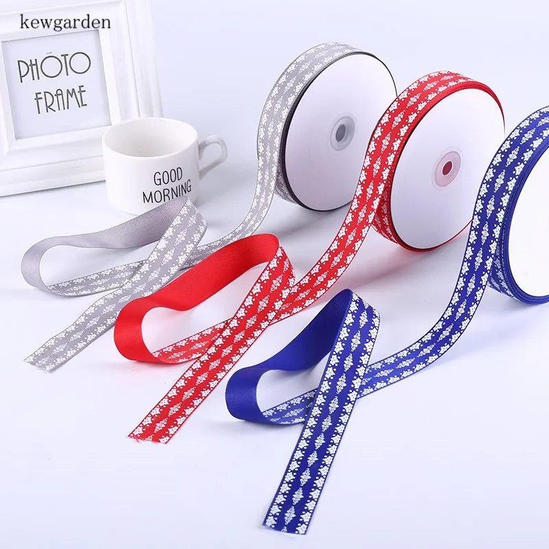 Kewgarden оптовая продажа печатных Grosgrain ленты 25 мм 1 &quotвручную изготовленная лента DIY