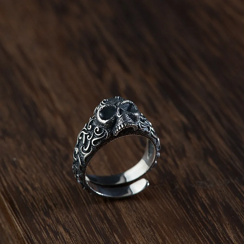Кольцо с черепом в готическом стиле для мужчин и женщин Винтажное кольцо из