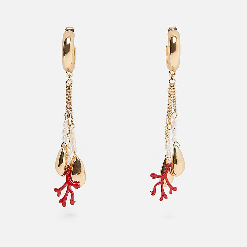 JUST FEEL Boho, Цветные Висячие серьги из натурального камня для женщин, вечерние панковские этнические серьги с подвеской, свадебные ювелирные изделия