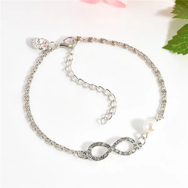 1 LNRRABC Rabbit Shape Bracelets Crystal Rhinestones Chain Girls Bracelets& Bangles Fashion Jewelry Gift Pulseras - Окраска металла: 1