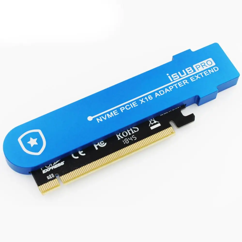 JEYI iSUB PCIE3.0 NVME адаптер x16 PCI-E полная скорость M.2 2280 алюминиевый лист теплопроводность кремния вафельное охлаждение