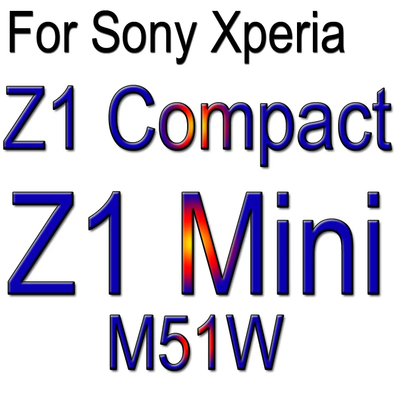 Z1mini С уровнем твердости 9H закаленное Стекло Экран Защитная пленка для sony Xperia E5 E4 E4g E3 Z3 Z4 Z5 компактный T3 XP C3 C4 X C5 M2 M4 Aqua M5 чехол - Цвет: Z1mini