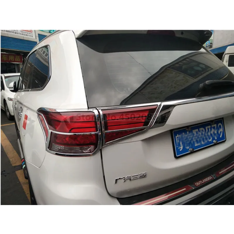 ABS Хром Передняя фара автомобиля+ задний фонарь Крышка лампы отделка для- Mitsubishi Outlander