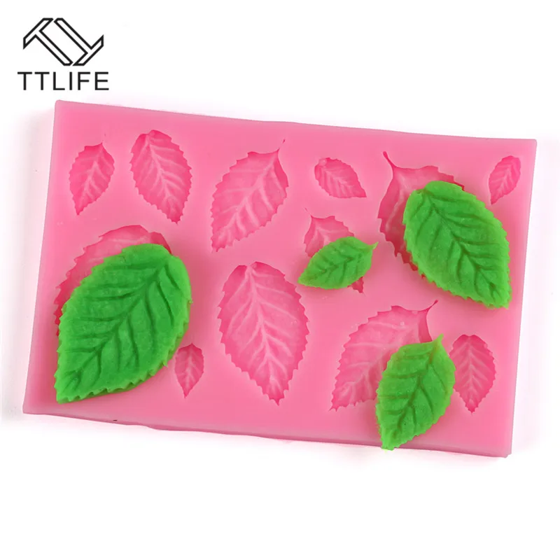 TTLIFE DIY формовка листьев дерева силиконовая форма для украшения торта помадки