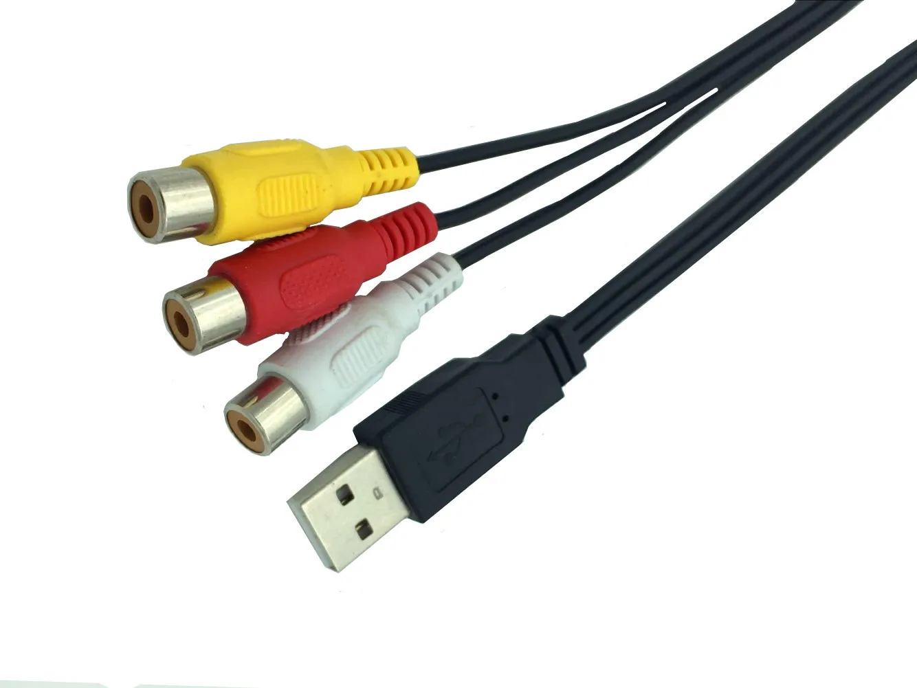USB к 3RCA шин AV аудио кабель 3rca революция три лотоса женский медной