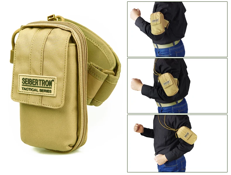 Тактическая уличная спортивная сумка seibtron для сотового телефона 5 дюймов ремешок