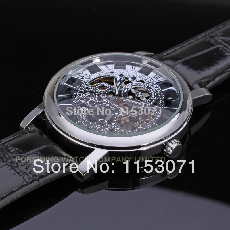 Winner men hand wind fashion watches with watch box free ship silver color best price montre mecanique saatler | Наручные часы