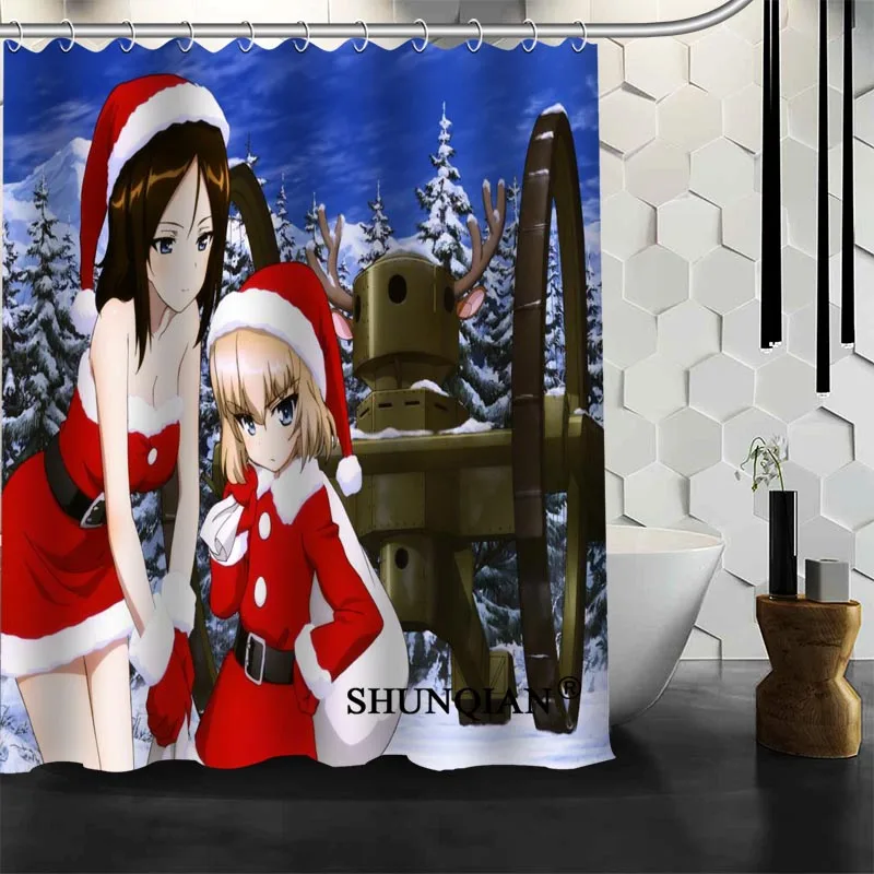 Новое поступление занавеска для душа Girls Und Panzer ткань из полиэстера с принтом