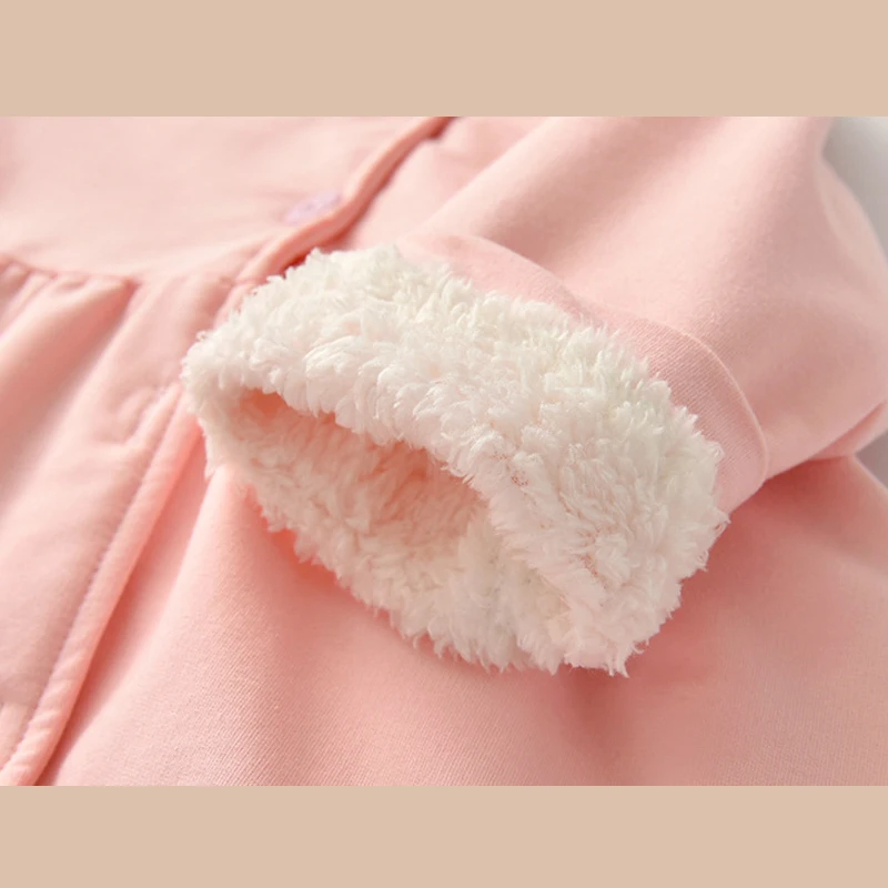 BibiCola New Arrived Winter Spring Baby Girls Long Sleeve Coat Jacket solid Hoodie Casual Outerwear 2-7Y | Детская одежда и обувь