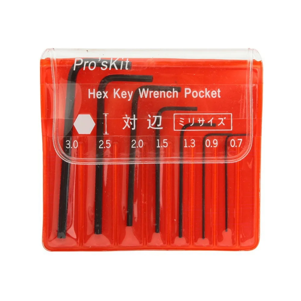 Миниатюрный l образный шестигранный ключ Pro'sKit 8PK 022 (0 7 0 9 1 3 5 2 мм)|wrench set|key wrench sethex