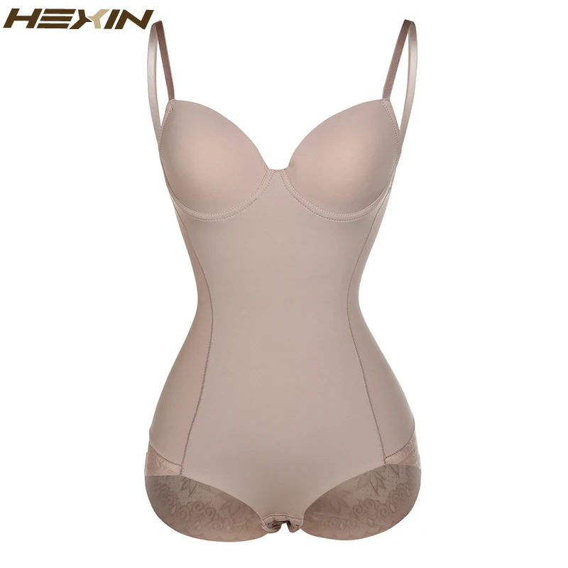 HEXIN, Женское Сексуальное Кружевное боди для похудения, Корректирующее белье, пуш-ап, бюстгальтер, контроль живота, жира, регулируемое Корректирующее белье