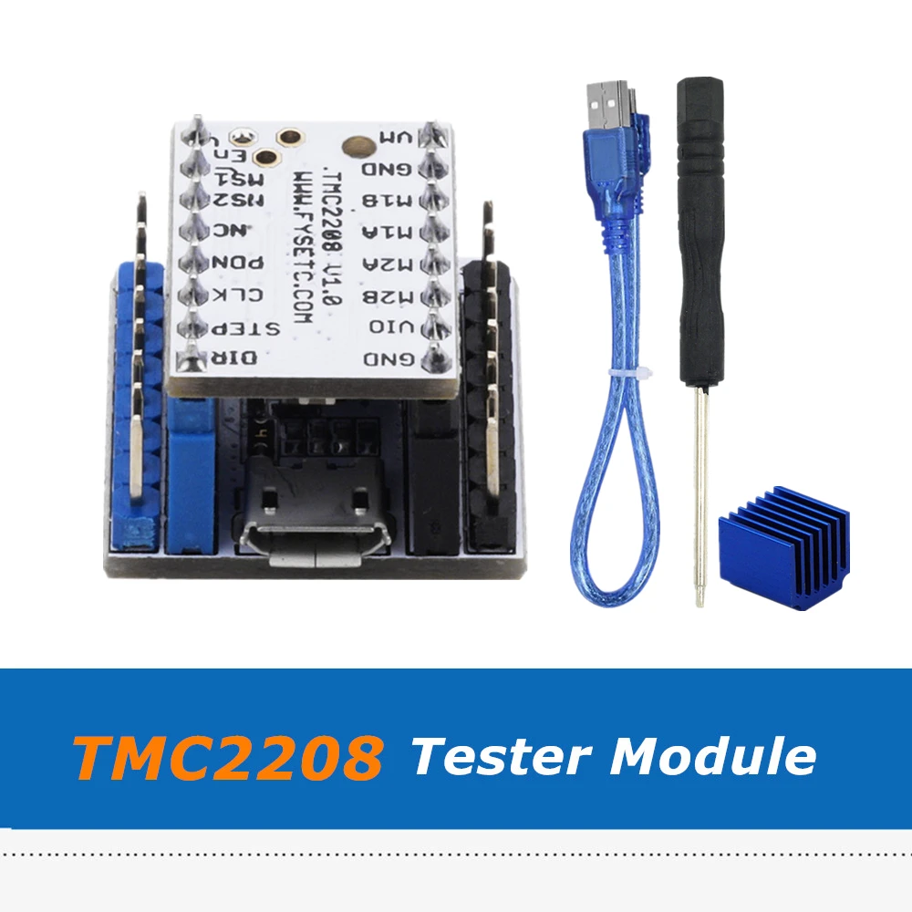 

1pc 3D Printer Parts Ultra Silent TMC2208 Stepper Motor Driver + USB Serial Port Tester TMC2208 Adapter Module