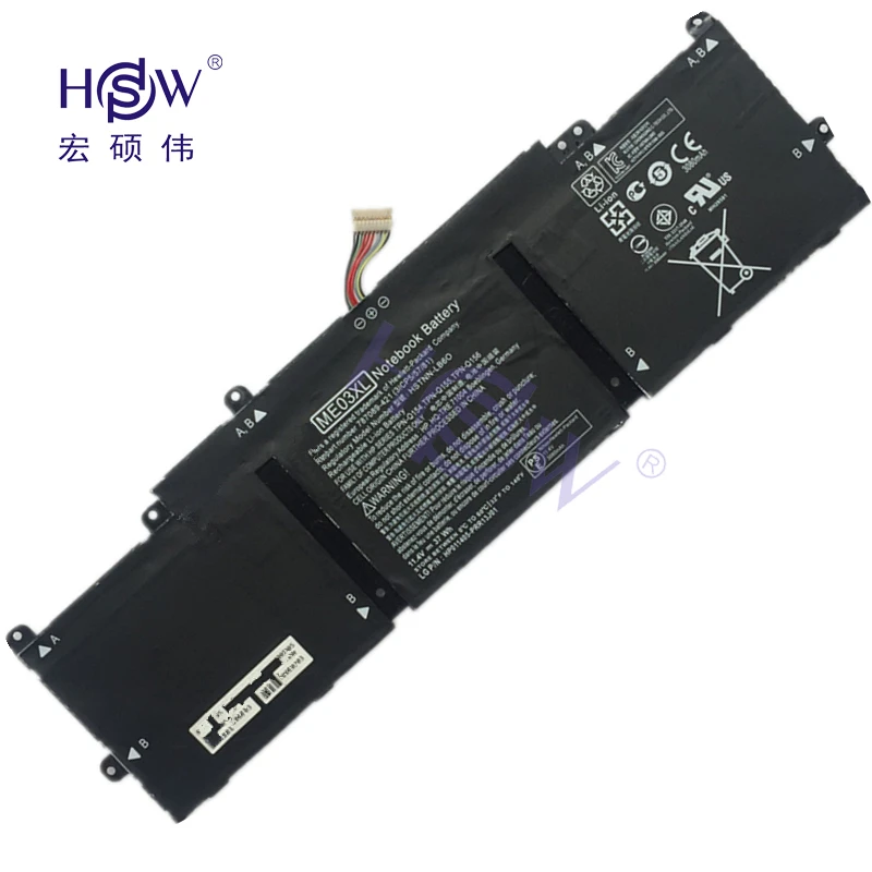 HSW Новинка 11,4 V 37Wh 3130mAh ME03XL Аккумулятор для hp Stream 11 13-C010NR ноутбук 787521-005 HSTNN-UB6M