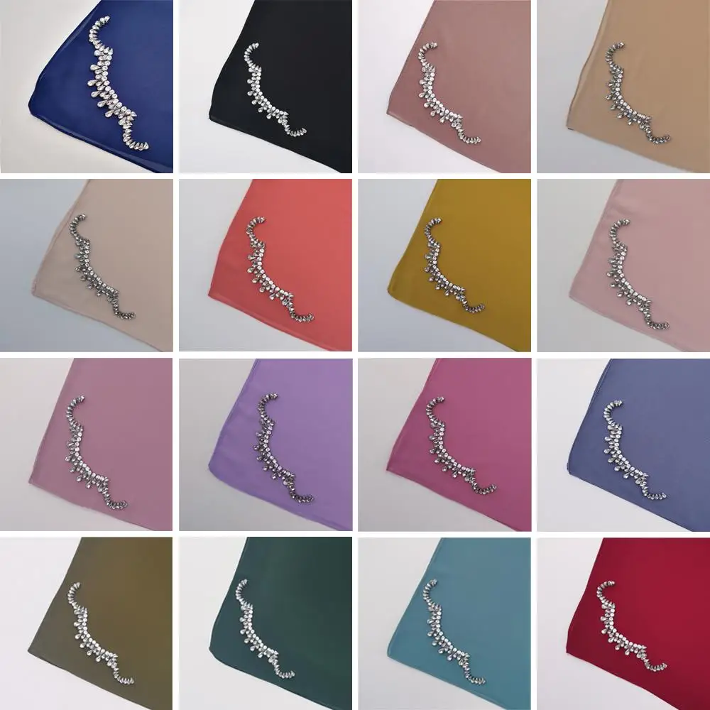 

Женский длинный шарф, мусульманский хиджаб, 180x75 см