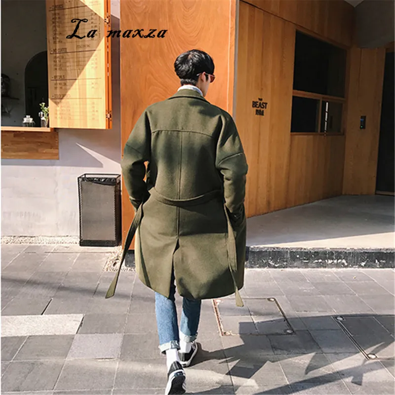 Размера плюс 2020 повседневные мужские длинные пальто модное зимнее Свободное в