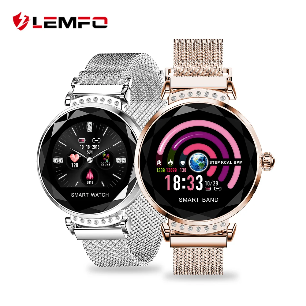 LEMFO H2, новинка, роскошный умный фитнес-браслет для женщин, кровяное давление, мониторинг сердечного ритма, браслет, женские часы, подарок для друзей