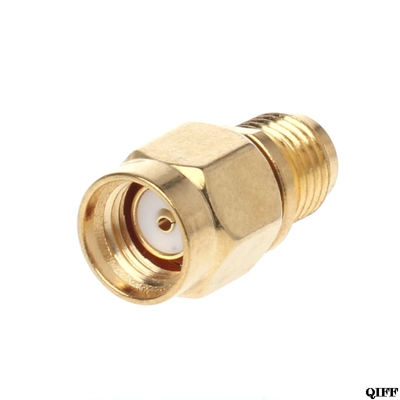 Прямая поставка и RP-SMA штекер к SMA женский Джек Прямой RF адаптер коаксиальный разъем конвертер Mar28