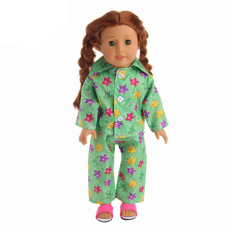 LUCKDOLL10Sets различных моделей пижамы подходят для 18 дюймов американский 43 см Детская