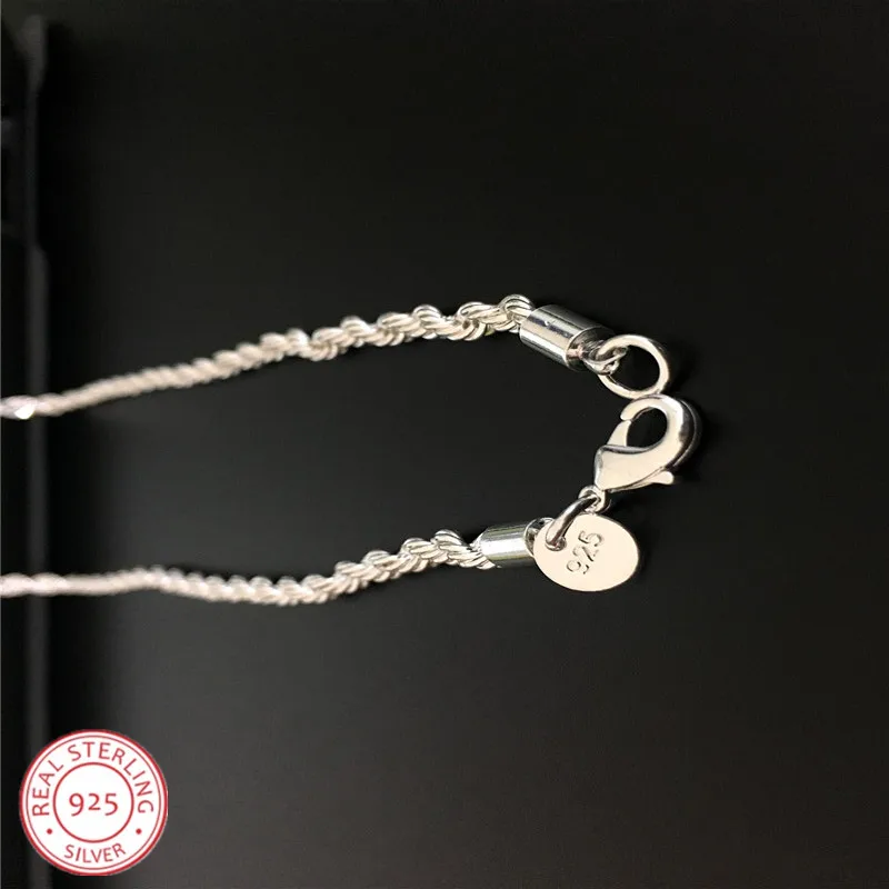 Оптовая Продажа 925 печать посеребренное ожерелье серебряные ювелирные изделия