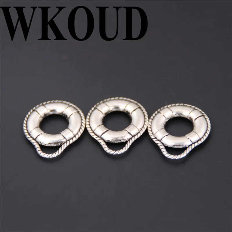 10pcs Silver color alloy sea life charm lifebuoy necklace earrings bracelet diy pendant accessories | Украшения и аксессуары