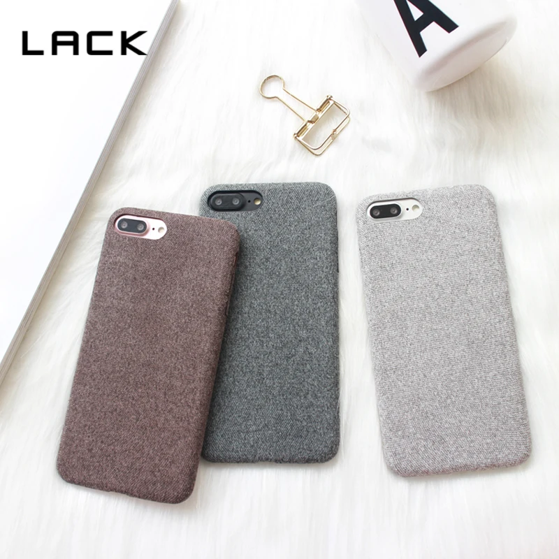 LACK Warm Fuzzy Phone Case For iphone 8 Vintage Cloth Skin Soft Bags Plus Solid Color Back Cover Coque |