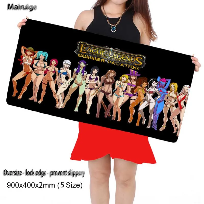 Большой коврик Mairuige Shop League of Legends 900x400 мм для ноутбука компьютерный мыши лидер