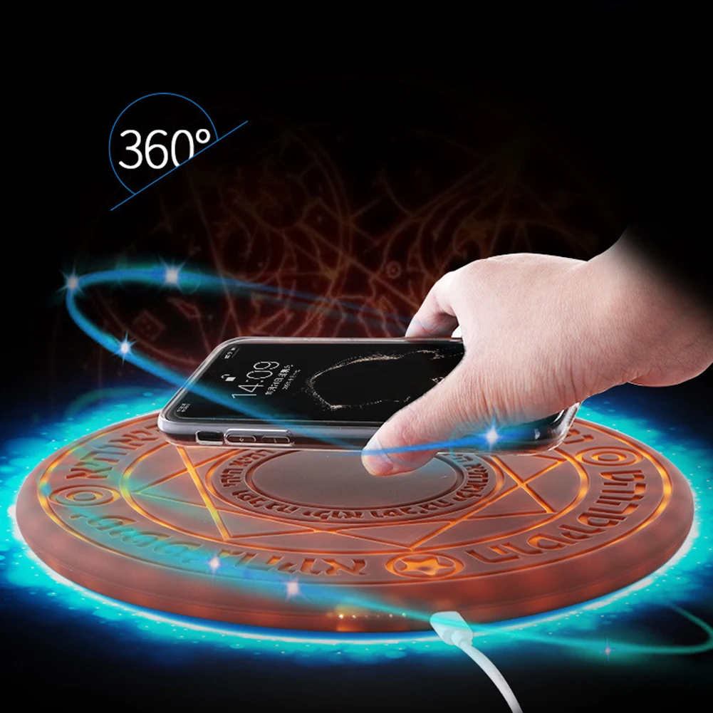 Универсальное беспроводное зарядное устройство Magic Circle Qi Беспроводная Быстрая зарядка для iPhone X XS 8 samsung huawei Honor Xiaomi Redmi