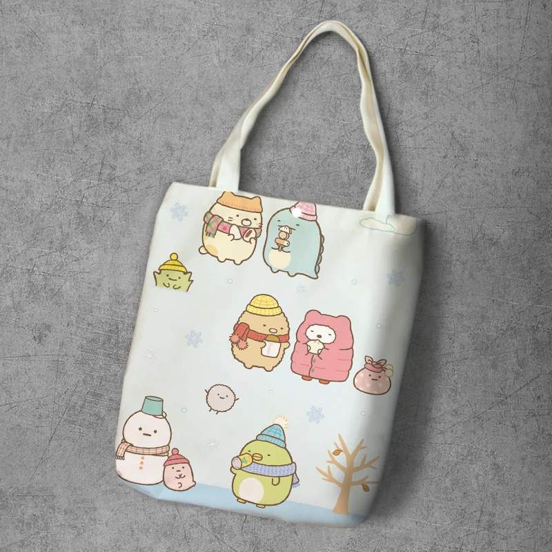 IVYYE Sumikko gurashi, модная, аниме, складная, Холщовая Сумка для покупок, повседневные сумки на плечо, настраиваемая Сумка-тоут, женская, для девочек, Новинка - Цвет: Image Color