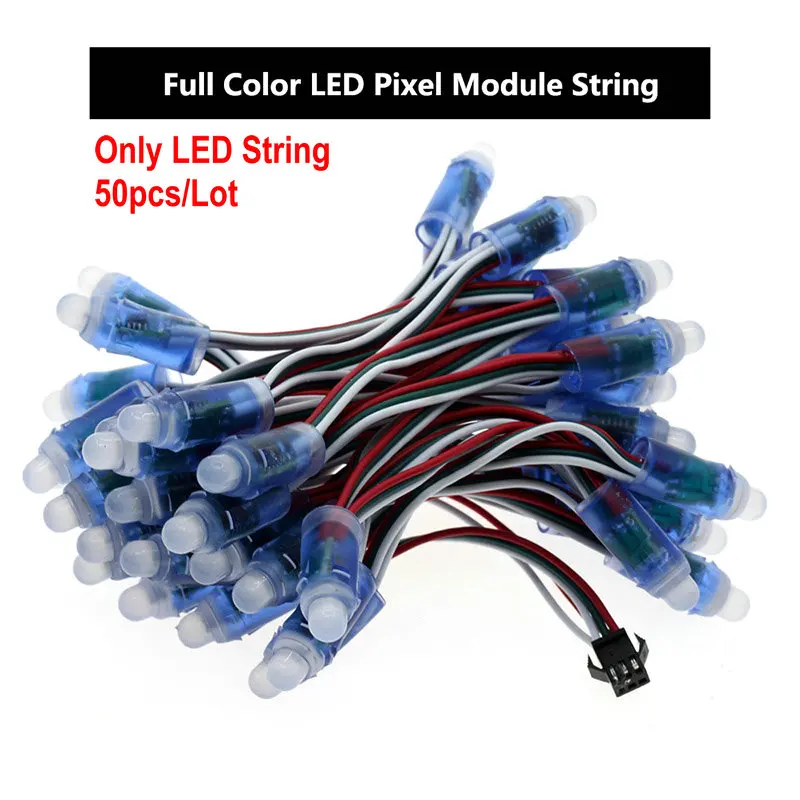 Only LED String Светодиодная лента RGB свет WS2811 5 V Полный Цвет светодиодный пиксель Праздничная гирлянда на открытом воздухе IP68 Водонепроницаемый светодиодный полосы для вечерние украшения - Испускаемый цвет: Only LED String