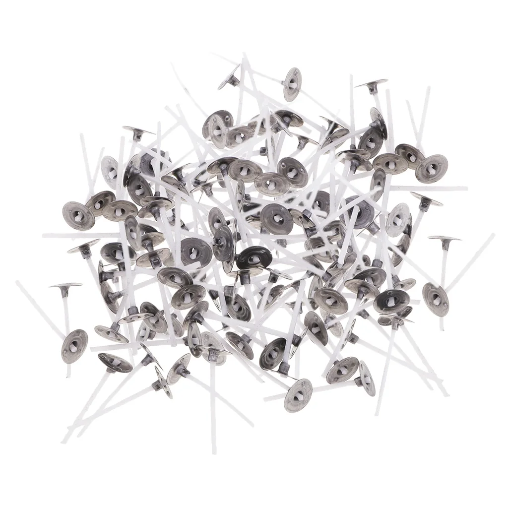 200x Предварительно Вощеные свечи фитиль с низким дымом Хлопок ядро для