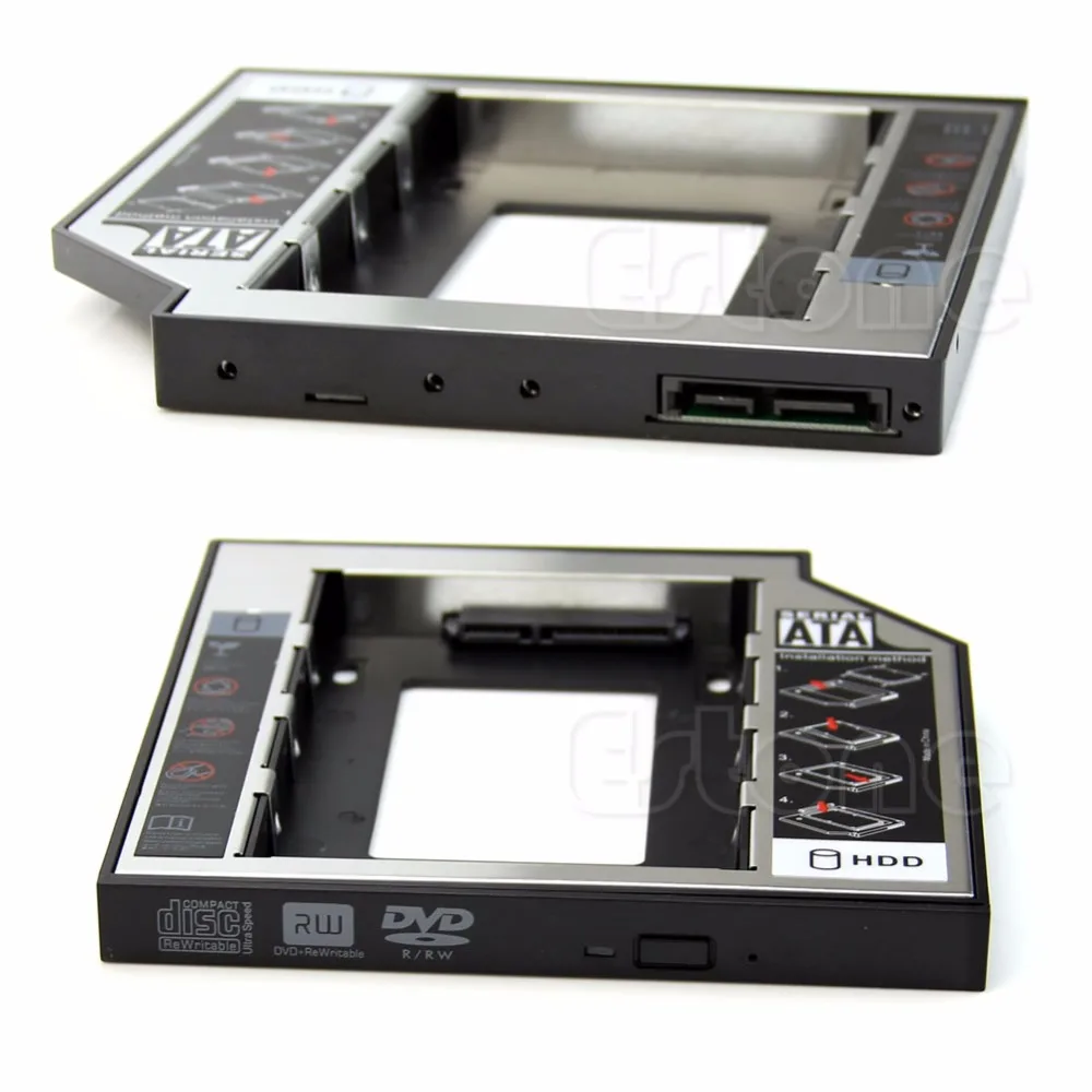 Универсальный жесткий диск Caddy 12 7 мм SATA 2nd HDD SSD для CD-дисков оптического отсека
