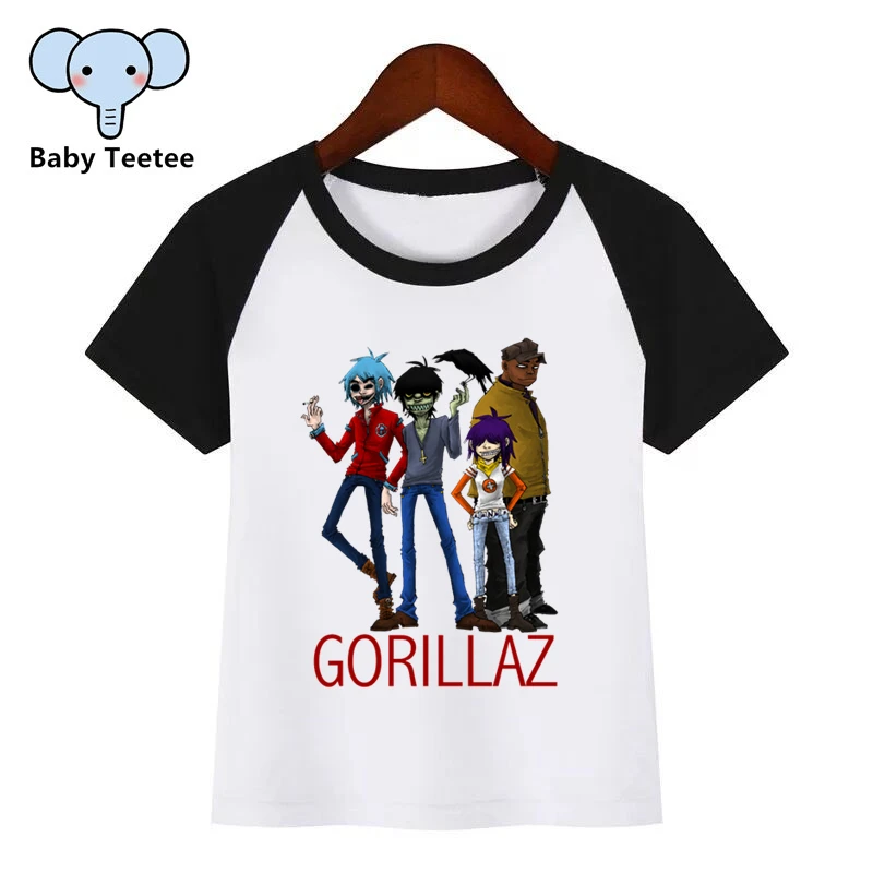 Gorillaz/рок-группа, чакахан, лапша, Мурдок, руссель, футболка детские летние топы с круглым вырезом, футболка для маленьких девочек повседневная детская одежда