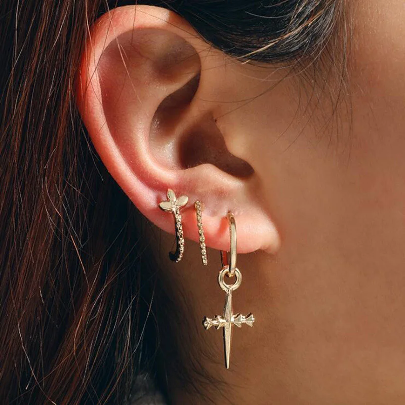 Серьги гвоздики с имитацией жемчуга и кристаллами|pendientes mujer|earing fashionfashion earing |