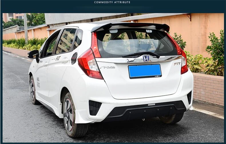 Для Honda JAZZ FIT GK5- задний бампер диффузор бамперы для губ протектор Защита опорная пластина Спойлер ABS хромированная отделка